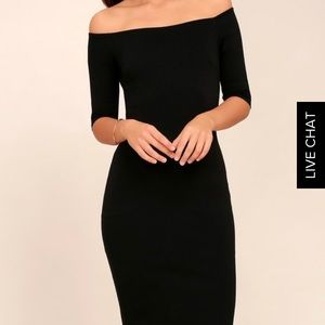 LULUS “Girl Can’t Help It” Off the shoulder dress